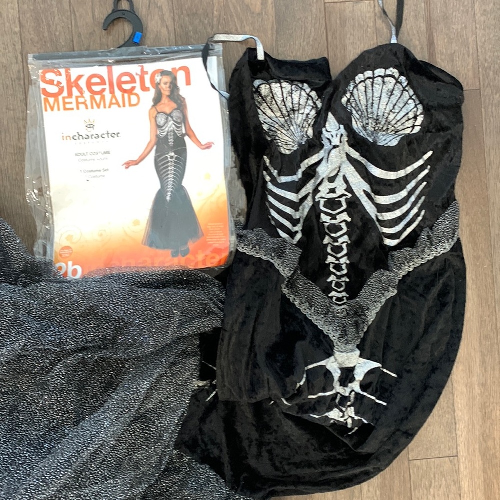 Halloween costume Skeleton mermaid xl